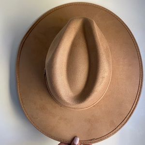 Joanna Indiana Suede Flat Brim Hat